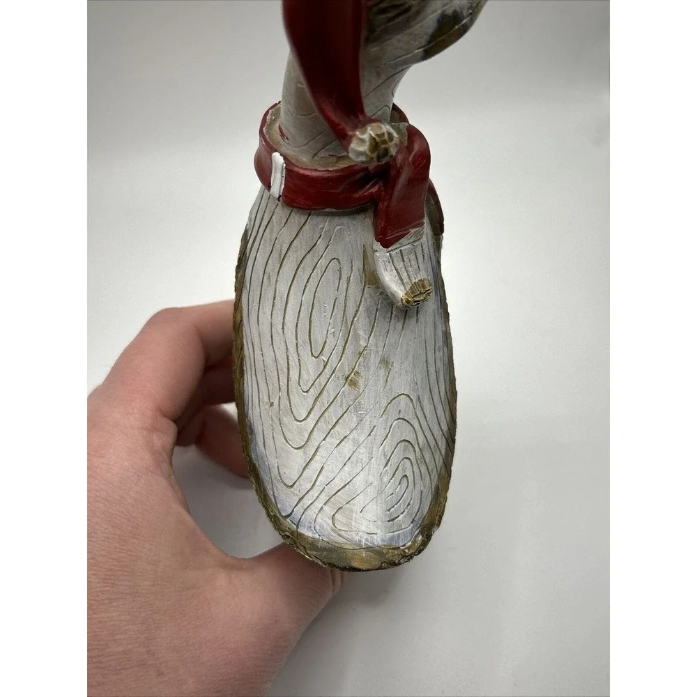 Tii Collections Christmas Goose with Scarf Figurine Resin~Wood Grain Look - Picture 11 of 12